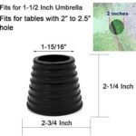Patio Umbrella Cone Umbrella Wedge Plug Fits 1.5" Umbrella for Patio Table Hole Opening 2.5 Inch or Base 1.9 to 2.5 inch(Black) - Image 3