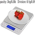Digital Kitchen Scale, 3000g 0.01oz/ 0.1g Pocket Cooking Scale, Mini Food Scale, Pro Electronic Jewelry Scale with Back Lit LCD Display, Tare & PCS Functions, Stainless Steel, - Image 3