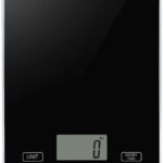 Kitchen Scale Digital Food Scale with Waterproof Tempered Glass Platform, Multifunctional Weight Scale Measuring for Cooking Home Office Use and LED Backlit Display 5kg/11lb(Batteries Included)