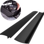 Kitchen Silicone Stove Counter Gap Cover, Easy Clean Heat Resistant Wide & Long Gap Filler, Seals Spills Between Counter, Stovetop, Oven, Washer & Dryer, Set of 2(21 Inches, Matte Black)