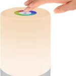 LED Night Light,Touch Control Chargeable Smart Bedside Table Lamp,Dimmable RGB Color Changing Modes for Kid Baby Bedroom,Office and Camping