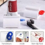Rolling Tube Toothpaste Squeezer Toothpaste Seat Holder Stand Rotate Toothpaste Dispenser for Bathroom(Red, Blue and Green) - Image 3