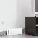 Cable Management Box Cord Organizer Large Storage Holder for Desk TV Computer USB Hub System to Cover and Hide & Power Strips & Cords 16'' x 6.2 x 5.4 and 13 x 5.3 x 5(White)[Set of Two] - Image 7
