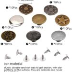 80 Sets 17mm Metal Jeans Button Replacement Kit Fastener Tack Buttons for Denim Jeans Pants Buttons Fix Repair - Image 6