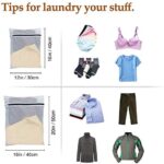 7 Pack Mesh Laundry Bags, 1 Extra Large &2 Large &2 Medium & 2 Bra Bags, Washing Machine Wash Bags, Lingerie Wash Bags for Delicate Clothes with Premium Zipper Lock - Image 7