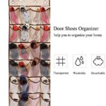 24 Large Mesh Pockets Hanging Over The Door Shoe Organizer Hanging Shoe Rack Closet Door Shoe Holder for Large Shoes Storage With Free Shoe Rack Hook - Image 7