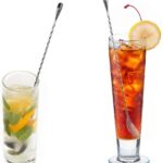 Set of 12 Stainless Steel Cocktail Picks&Mixing Spoons, 10 Pieces 4 Inches Cocktail Picks and 2 Pieces 12 Inches Spiral Pattern Bar Cocktail Shaker Spoon - Image 4