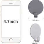 Self Adhesive Hooks, Round Decorative Wall Hooks Hanger Aluminum Heavy Duty Stick on Hook for Hanging Robe, Towel, Coat, Bags, Hats Home Kitchen Bathroom Office(3 Packs_Gray+Black+Silver) - Image 5