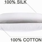 100% Mulberry Silk Pillowcase for Hair and Skin with Hidden Zipper Cotton Underside Standard Size 1pc , Black)(Standard(51X75CM) - Image 4