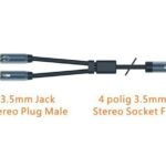 3.5mm Headset Splitter, Headphone Jack Adapter 2 Male to Female Y Splitter Adapter Cable with Separate Microphone and Headphone Connector for PC, PS4 Gaming Headset 30cm/0.98ft(Blue) - Image 2