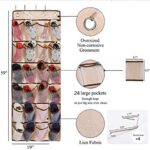 24 Large Mesh Pockets Hanging Over The Door Shoe Organizer Hanging Shoe Rack Closet Door Shoe Holder for Large Shoes Storage With Free Shoe Rack Hook - Image 3