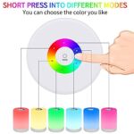 LED Night Light,Touch Control Chargeable Smart Bedside Table Lamp,Dimmable RGB Color Changing Modes for Kid Baby Bedroom,Office and Camping - Image 3