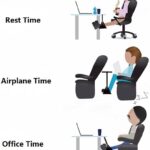 Foot Rest, Portable Travel Footrest Flight Carry On Foot Rest Adjustable Height Foot Rest Travel Accessories Footrests Hammock, Black. - Image 6