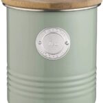 Living Tea Canister Sage with Bamboo Wood Lid, 1 Litre - Image 2