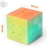 Qiyi Warrior W 3x3 Speed Cube 3x3x3 Stickerless Jelly Cube Puzzle - Image 2