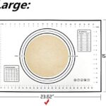 X Large Silicone Pastry Baking Mat with Measuring Guide ,Extra Thick Non Stick Fondant Mat, Counter Mat, Oven Liner, Pie Crust Mat, Reusable Rolling Pastry Mat Dough Mat for Kitchen (Black)(60x40cm) - Image 3