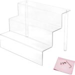 12 inch W by 8.5 inch D 3 Step Acrylic Riser Clear by Combination of Life