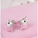 Cat Women Stud Earrings Jewellery,Handmade Earring for Mens Girls Kids(Black) - Image 7