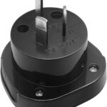 SAA Approved UK/US/JP/CA to AU/NZ Adaptor Plug with Insulated Pins, UK/US Plug Convert to 3 Pin Australian/New Zealand/China Socket(1 Piece Black) - Image 4