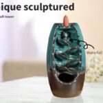 Incense Burner Waterfall Backflow Smoke Mountain Ceramic Cone Holder + 10 Cones - Image 2