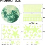 3D Glow in The Dark Stickers, 435pcs Luminous Dots Stars and Moon DIY Wall Stickers for Ceiling Or Walls, Glow Brighter and Longer Perfect for Kids Bedroom Living Room Decoration - Image 2