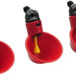 6 Pack Farm & Ranch Automatic Chicken/Poultry Drinkers/Waterers with Cups Watering Cups Bowls Red Plastic Backyards Chicken Flock Duck Bird Water Feeder(6) - Image 5