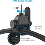VR Cable Management, 6 Packs Retractable Ceiling Pulley System for Valve Index/HTC Vive/HTC Vive Pro/Oculus Rift S/PS VR/Microsoft MR/Samsung Odyssey VR Accessories(Black)[Pro Version] - Image 4
