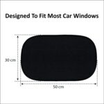 Car Window Sun Shade 20"x12" (50x30cm) Storage Pouch Included Cling Sunshade for Car Side Windows Sun, Glare & UV Rays Protection for Baby, Child Easy Installation(4 Pack) - Image 4