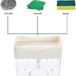 Soap Dispenser for Kitchen,Innovative Design,2 in 1 Sponge Holder and Dish Soap Pump with Hand Push,13 Ounces(White) - Image 6