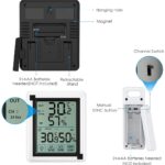 Indoor Outdoor Thermometer, Digital Hygrometer Thermometer with 3 Sensor, Humidity Monitor Wireless with Touchscreen Backlighty, Humidity Gauge for Home, Office, Baby Room - Image 5