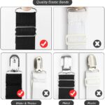 Bed Sheet Fasteners, Adjustable Triangle Elastic Suspenders Gripper Holder Straps Clip for Bed Sheets,Mattress Covers, Sofa Cushion, Plastic+Metal, Black, 4 Pack Short - Image 7