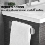 Bath Towel Bar Hand Towel Holder/Hand Towel Ring Self Adhesive Bathroom Towel Bar Stick on Wall, SUS 304 Stainless Steel Brushed - Image 3
