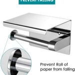 304 Stainless Steel Toilet Paper Roll Holder Tissue Bath Accessory Storage Hooks - Image 6