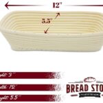 Rectangle Proofing Basket Set by Bread Story Banneton/Brotform Handmade Unbleached Natural Cane Bread Baking Kit with Cloth Liner + Free Bread Baking Ebook, Course Discount Coupon(30 x 14 cm) - Image 3