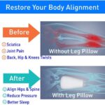 Knee Pillow for Side Sleepers with Elastic Strap, Memory Foam Leg Pillow, Ideal for Spine Alignment, Hip, Back & Joint Pain Relief for Better Sleeping with Breathable & Washable Cover - Image 5