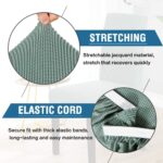 Stretch Dining Chair Slipcovers Jacquard Removable Washable High Dining Room Chair Protector Covers Sets Parson Chair Protector Cover Perfect for Dining Room, Hotel, Ceremony(6, Sage) - Image 2