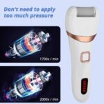 USB Electric Callus and Hard Skin Remover Rechargeable Electric Foot Rasp Hard Skin Remover Waterproof with 3 Roller Heads for Dead Cracked Skin - Image 3