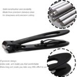 Extra Wide Jaw Opening Nail Clippers for Thick Nails Cutter for Ingrown Toenail Clippers & Fingernails Manicure Set,Pedicure Kit,Men & Women(Black 2PCS) - Image 2