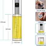 Oil Sprayer for Cooking 3.4 Ounce Capacity Food Grade Glass Bottle 2 Pcs Vinegar Mist Spray Dispenser for Cooking BBQ Salad with Oil Funnel Basting Brush & Cleaning Brush - Image 6
