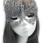 iMapo Women's Masquerade Party Masks, Sexy Lace Mardi Gras Mask for Lady Girls, Opera Halloween Dancing Evening Party Elegant Eye Mask Silver - Image 5