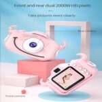 Kids Camera Front and Rear Dual Cameras 2000W 1080P HD 32G SD Card 2.0'' Screen Rechargeable Video Camcorder Birthday/Christmas/New Year Toy Gifts for 3 12 Year Old Girls Boys - Image 3