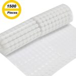 Sticky Dots, 1500 Pieces 10mm/0.39in Diameter Sticky Back Coins Hook & Loop Nylon Self Adhesive Dots Strips Perfect for School Projects, Classroom, Office, Home (White)(750 Pair Sets) - Image 2