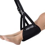 Foot Rest, Portable Travel Footrest Flight Carry On Foot Rest Adjustable Height Foot Rest Travel Accessories Footrests Hammock, Black. - Image 7