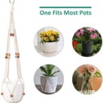 5 Pack Macrame Plant Hangers, Different Tiers, Handmade Cotton Rope Hanging Planters Set Flower Pots Holder Stand, for Indoor Outdoor Boho Home Decor - Image 2