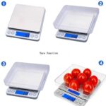Digital Kitchen Scale, 3000g 0.01oz/ 0.1g Pocket Cooking Scale, Mini Food Scale, Pro Electronic Jewelry Scale with Back Lit LCD Display, Tare & PCS Functions, Stainless Steel, - Image 4