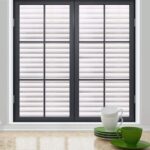 Privacy Window Film 44.5*200CM Non Adhesive Frosted Glass Film for Bathroom, Static Cling Removable Window Sticker for Home Security, Anti UV Opaque Window Covering, Blinds Pattern, 17.5 x 78.7 inches - Image 2