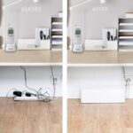 Cable Management Box Cord Organizer Large Storage Holder for Desk TV Computer USB Hub System to Cover and Hide & Power Strips & Cords 16'' x 6.2 x 5.4 and 13 x 5.3 x 5(White)[Set of Two] - Image 5