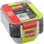 30PK Lemon & Lime 14x12cm BBQ/Oven Cooking/Food Storage Foil Container w/Lid