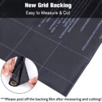 Total Blackout Window Film, Privacy Frosted Sticker with Grid Lines Backing, Room Darkening Tint Removable Opaque UV Protection Glass Cover, Non Adhesives Static Cling, 44.5 X 200 cm - Image 4