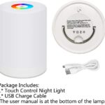 LED Night Light,Touch Control Chargeable Smart Bedside Table Lamp,Dimmable RGB Color Changing Modes for Kid Baby Bedroom,Office and Camping - Image 7